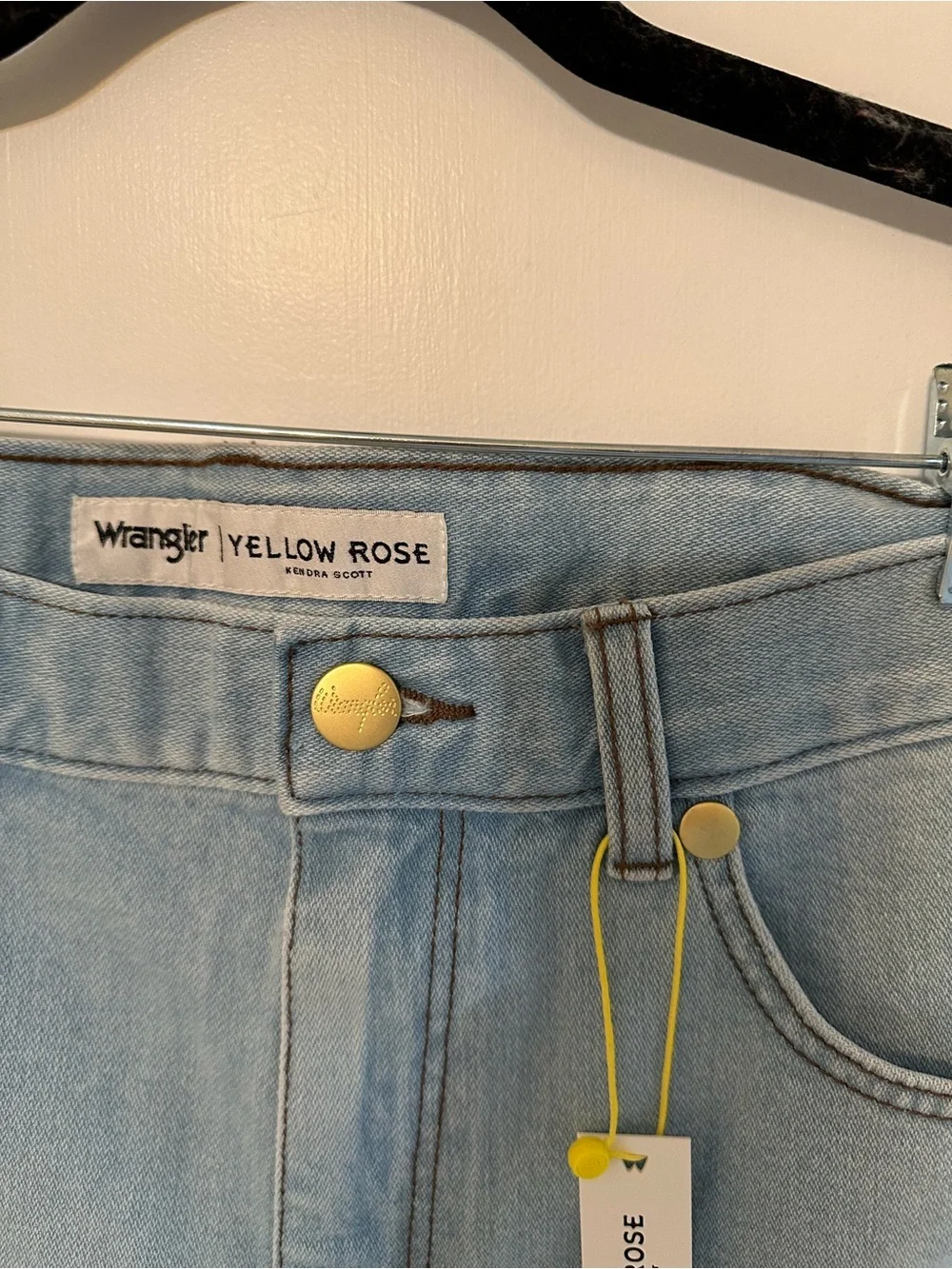 Wrangler x Yellow Rose Light Blue Denim Cutoff Shorts brand new with tags